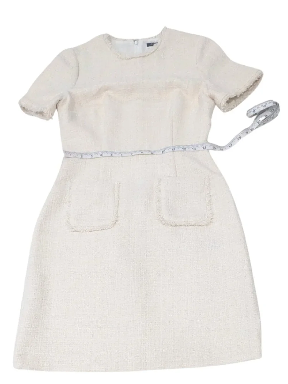 Brooks Brothers Tweed Sheath Dress Women 4 Ivory Metallic NWT